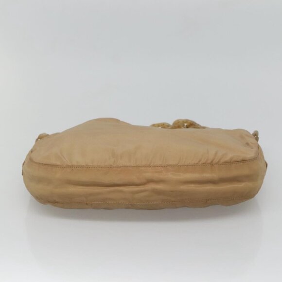 PRADA Chain Shoulder Bag Nylon Beige Auth th6074 - Picture 6 of 16